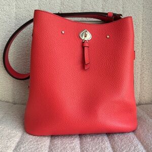 Bright pink/coral Kate Spade Leather Bag